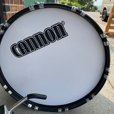Cannon Marching Percussion White Marching Bass Drum 22" X 14" image 5