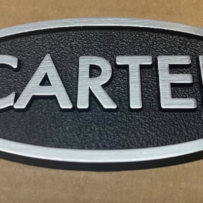 Carter Pedal Steel Guitar Name Plate NOS - Plastic for sale
