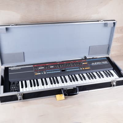 Roland Juno-106 61-Key Programmable Polyphonic Synthesizer 1984 100V Made in Japan MIJ w/ Hard Case image 1