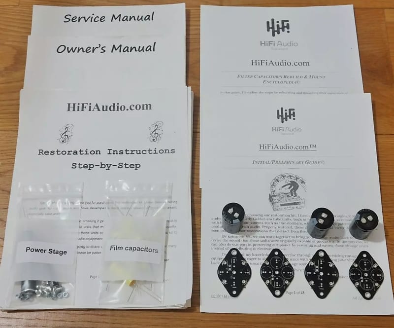 McIntosh MI-200 restoration kit filter capacitor repair rebuild fix  			