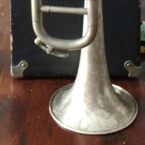 Wurlitzer Lyric 1800's Silver plated Trumpet w/ original case - In Very Good condition! image 2