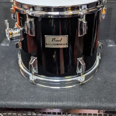 Closet Find! 1980s Pearl Japan Black Lacquer Maple Shell 10 x 12" MLX Tom - Looks And Sounds Great! image 1