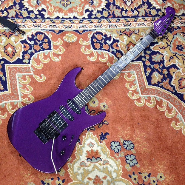 Squier Stagemaster Metallic Purple Eletric Guitar with Matching Reverse Headstock image 1