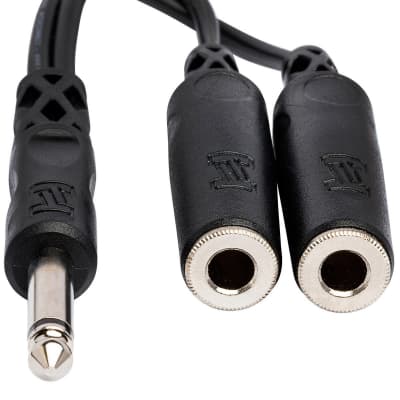 HOSA YPP-111 Y Cable 1/4 in TS to Dual 1/4 in TSF image 3