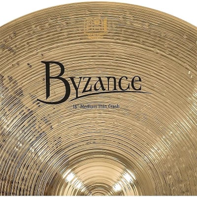 Meinl Byzance Brilliant B16MTC-B 16" Medium Thin Crash Cymbal (w/ Video Demo) image 6