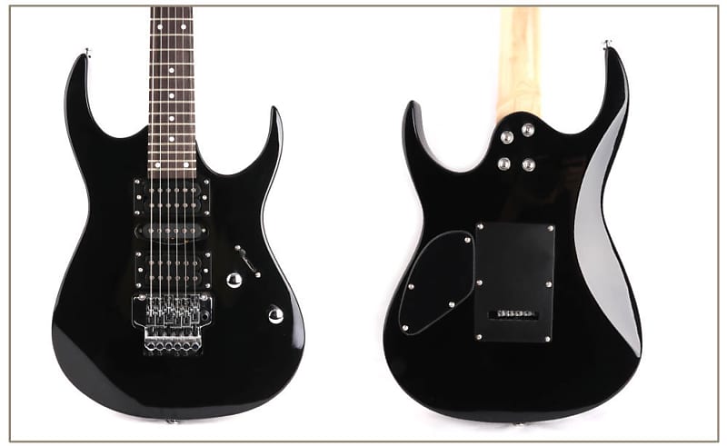 Smiger SG5BLK Beginner Electric Guitar Kit with Practice Amp 2023 - Black Painted image 1