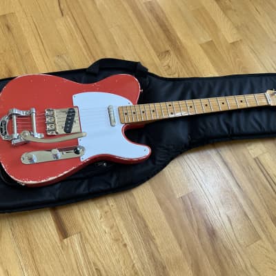 Fender Telecaster Partscaster, MJT Body, Bigsby, Fiesta Red, Vintera Neck, 50s Relic Road Worn Guitar, Nitro Lacquer image 2