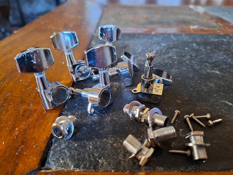 Fender acoustic tuning machines tuners chrome Reverb