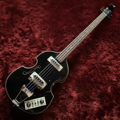 c.1967- Firstman/Teisco Gen Gakki Baroque Special MIJ Vintage Bass  “Black” image 2