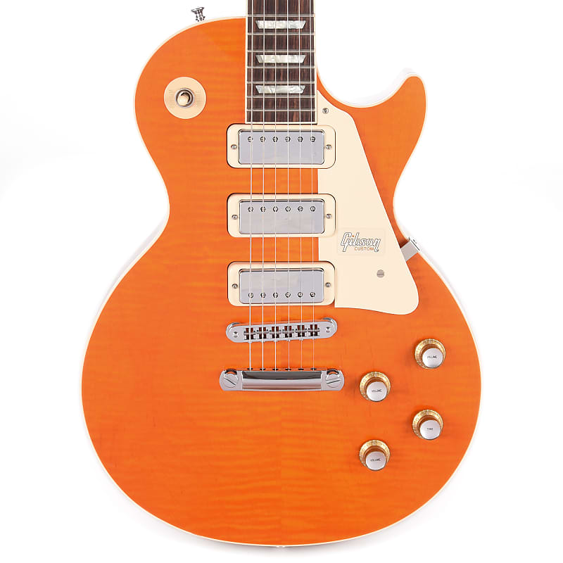 Gibson Custom Class 5 Triple Deluxe 3-Pickup Trans Orange Top (Serial #CS900100) image 1