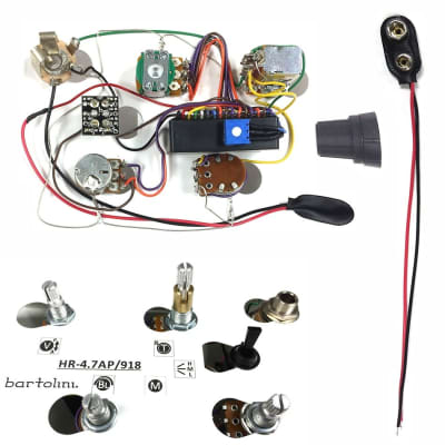 BARTOLINI ( バルトリーニ ) HR-4.5/918 Bartolini HR-4.5/918, 4 Pots NTBT 2-Band Preamp | Reverb