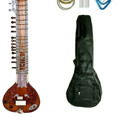 Naad Musical Electric Travel Sitar String Instrument With Bag image 1