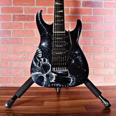 Jackson Custom Shop Arch Top Soloist 7-String 3-Pickup Reverse Headstock 2008 Double-Sided Graphic image 4