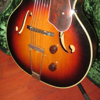 ~1952 Harmony H 50 Archtop Electric Hollowbody w/ Gibson P-13 Pickup Sunburst image 1