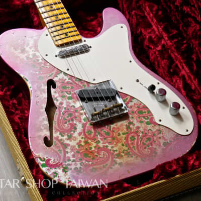 2018 Fender Custom Shop Limited Edition 50's Thinline Telecaster Relic-Pink Paisley. image 3