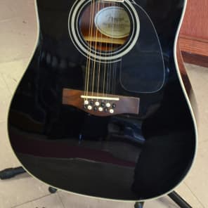 Fender DG-16E 12-String Acoustic Electric Guitar Black image 7