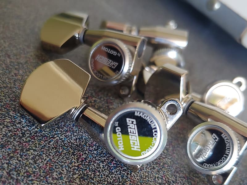 Gretsch Branded Gotoh Magnum Locking Tuners Machine Heads 3x3 Reverb