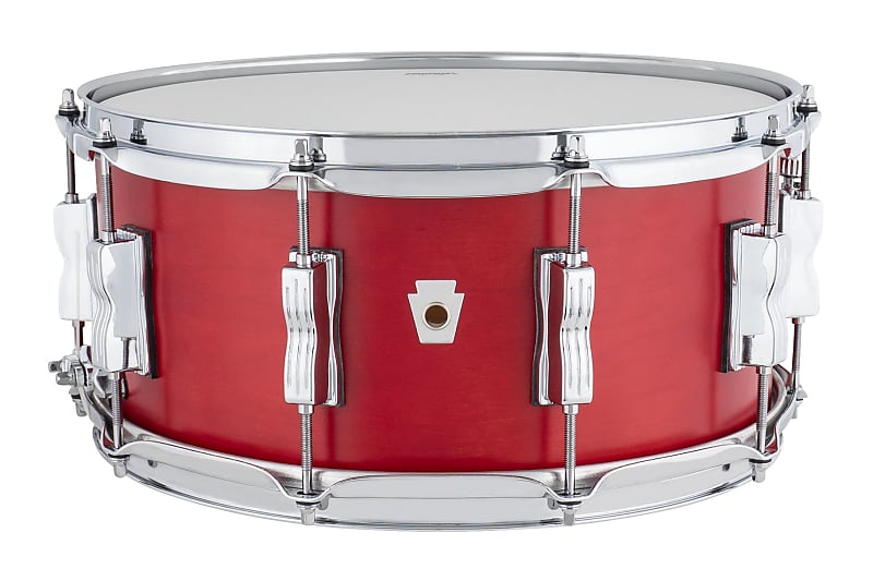 Ludwig *Pre-Order* NeuSonic 6.5x14" Satin Red Kit Snare Drum | Made in the USA | Special Order | Authorized Dealer image 1