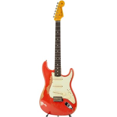 Fender Custom Shop [USED] MBS 1961 Stratocaster Heavy Relic (Fiesta Red)  Master Built by Greg Fessler [Weight3.47kg] | Reverb Denmark