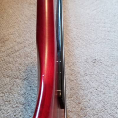 Warwick Fortress One 5 string fretless bass 1994 Burgundy Red Transparent image 18