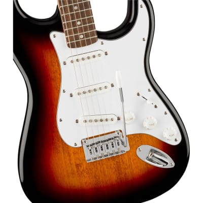 Squier Affinity Series Stratocaster Electric Guitar, Laurel Fingerboard, 3-Color Sunburst image 8