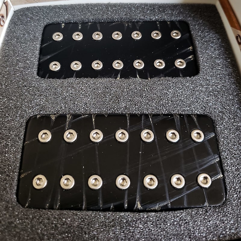 Bare Knuckle Aftermath 7-String Calibrated Pickup Set (Black Battleworn Covers) image 1