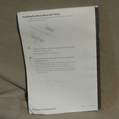 Roland RS-5 & RS-9 Owners Manual [Three Wave Music] image 2