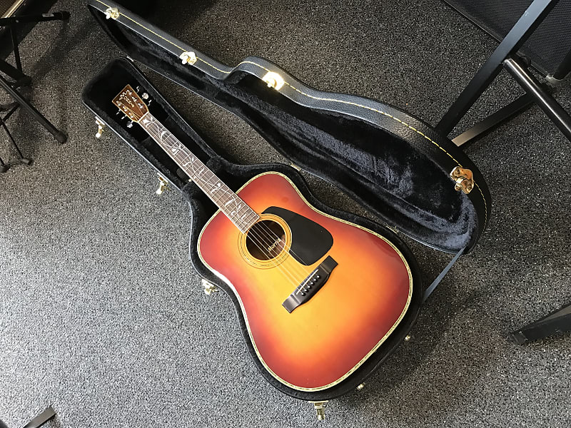 Morris LF-5 Tree of Life acoustic guitar in sunburst made in Japan 1980s in excellent condition with hard case . image 1