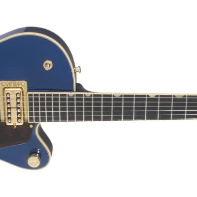 GRETSCH - G6659TG Players Edition Broadkaster Jr. Center Block Single-Cut with String-Thru Bigsby and Gold Hardware  Ebony Fingerboard  Azure Metallic - 2401800851 image 3