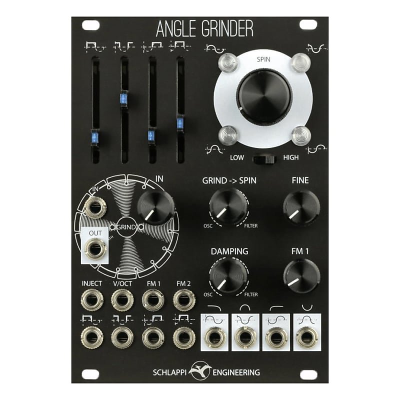 Schlappi Engineering Angle Grinder Eurorack Oscillator Module Reverb