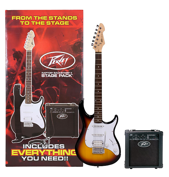 Peavey Raptor Plus Stage Pack Electric Guitar/Amp Bundle Sunburst image 1