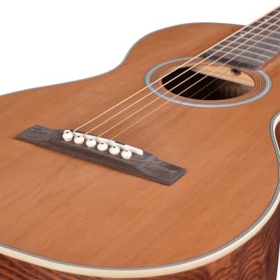 Artist OS60EQ Parlour Acoustic Electric Guitar Solid Top + HG Bag image 6