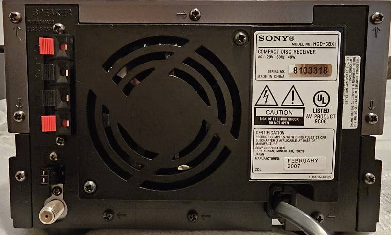 Sony CMT--BX1 AKA HCD-CBX1 Micro Hi-Fi CD Player in Original Packaging