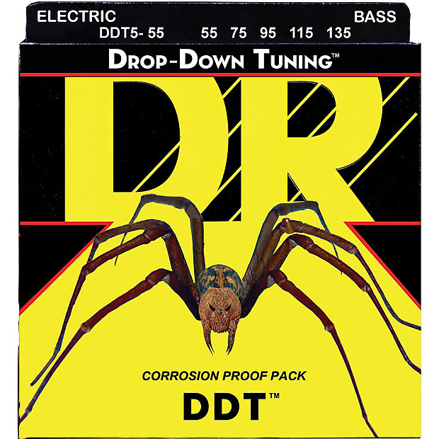 DR DDT5-55 Drop Down Tuning Bass Strings - Heavy (55-135) image 1