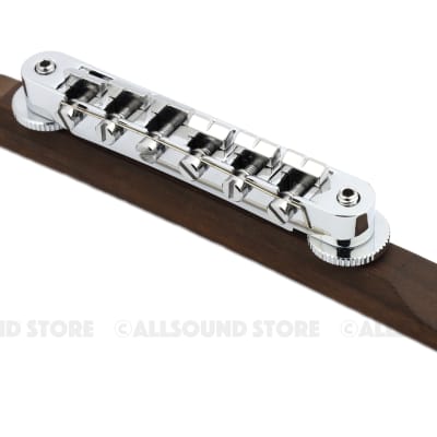 Immagine Rosewood Base with ABR-1 Style Tune-O-Matic Bridge for Archtop Guitar - CHROME - 1