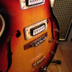 Aria Hollowbody Mid-Late 60's Burst- Pearlescence! image 7