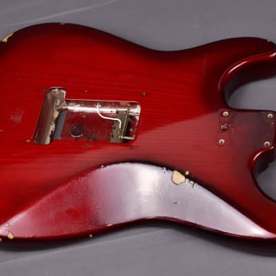 1997 Vintage Fender Stratocaster Plus Body Crimson Burst Original USA Strat 1990's image 9