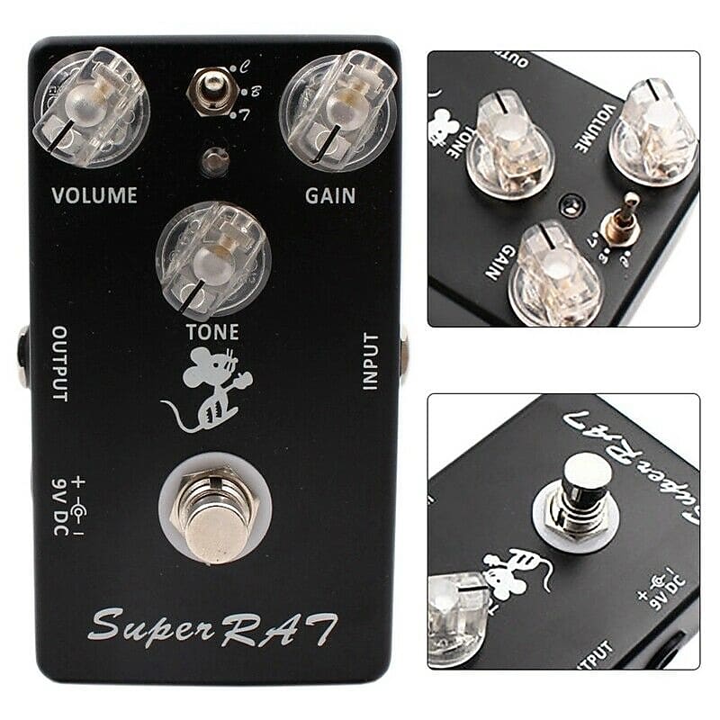 Mosky Audio SUPER RAT Guitar Bass Pedal Classic Distortion Reverb