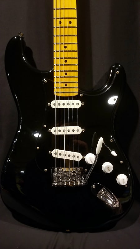 Custom Fender Squier Stratocaster Gilmour Black Strat Inspired with Nitro Neck USA Pickups image 1