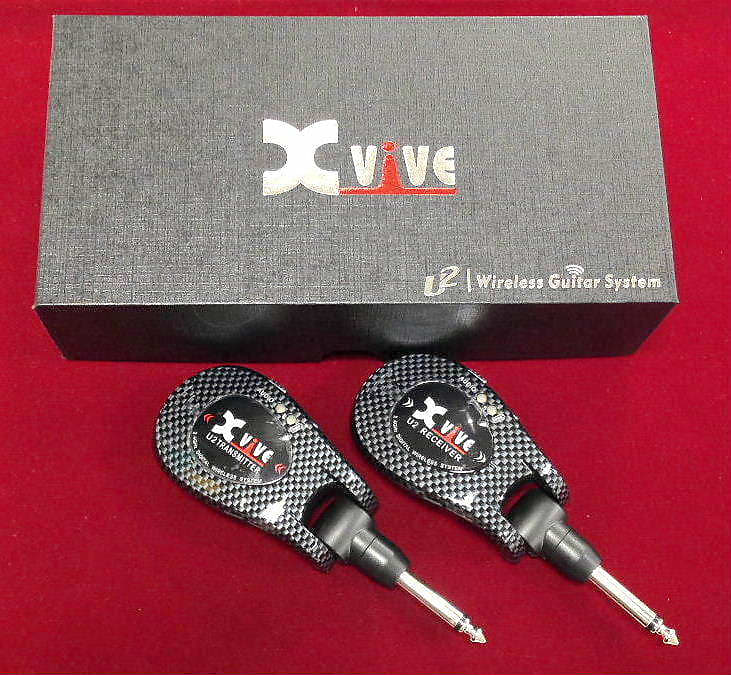 Xvive U2 rechargeable 2.4GHZ Wireless Guitar System - Digital Guitar Transmitter Receiver (Carbon) image 1