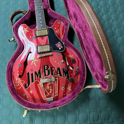 Gibson ES335 Jim Beam model only 18 produced. 1999 - Red Metallic and Graphics hand painted. image 2