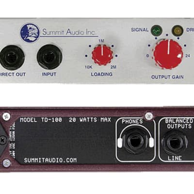 Summit Audio TD100 Instrument Preamp and Direct Box image 2
