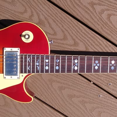 Gibson Les Paul Pre Historic Reissue Flowers Crazy Rare 1983 - Cherry Sunburst image 5