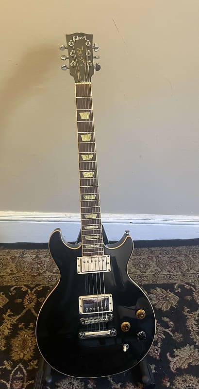 Left Handed Gibson Les Paul Double Cut Custom 2007 - Black image 1
