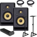KRK RP5G4 ROKIT 5 G4 5'' Active Studio Monitor Pair w/ Cables, Stands & IsoPads