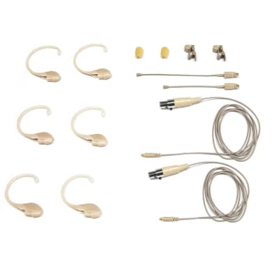 2 OSP HS10 Tan Earset Mics 1 Long & 1 Short Boom for Audix 360 Wireless Systems image 2