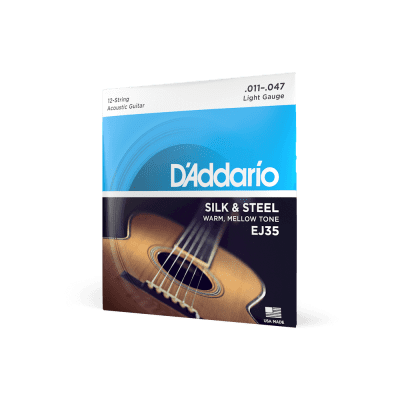 D'Addario EJ35 Silk & Steel 12-String Folk Guitar Strings 11-47 image 1