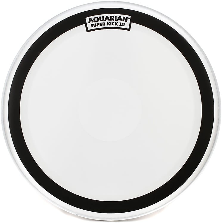 Aquarian Superkick 3 Coated White Bass Drumhead - 22 inch image 1