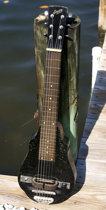Stella Lap Steel Guitar with Horseshoe Pickup - Circa 1936