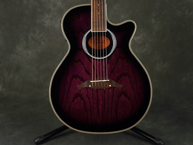 Crafter FX550EQ Roundback Electro-Acoustic Guitar - Trans Purple - 2nd Hand